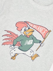 New Balance Grey Kids Mascot Athletics 100% Cotton T-Shirt - Image 9 of 9