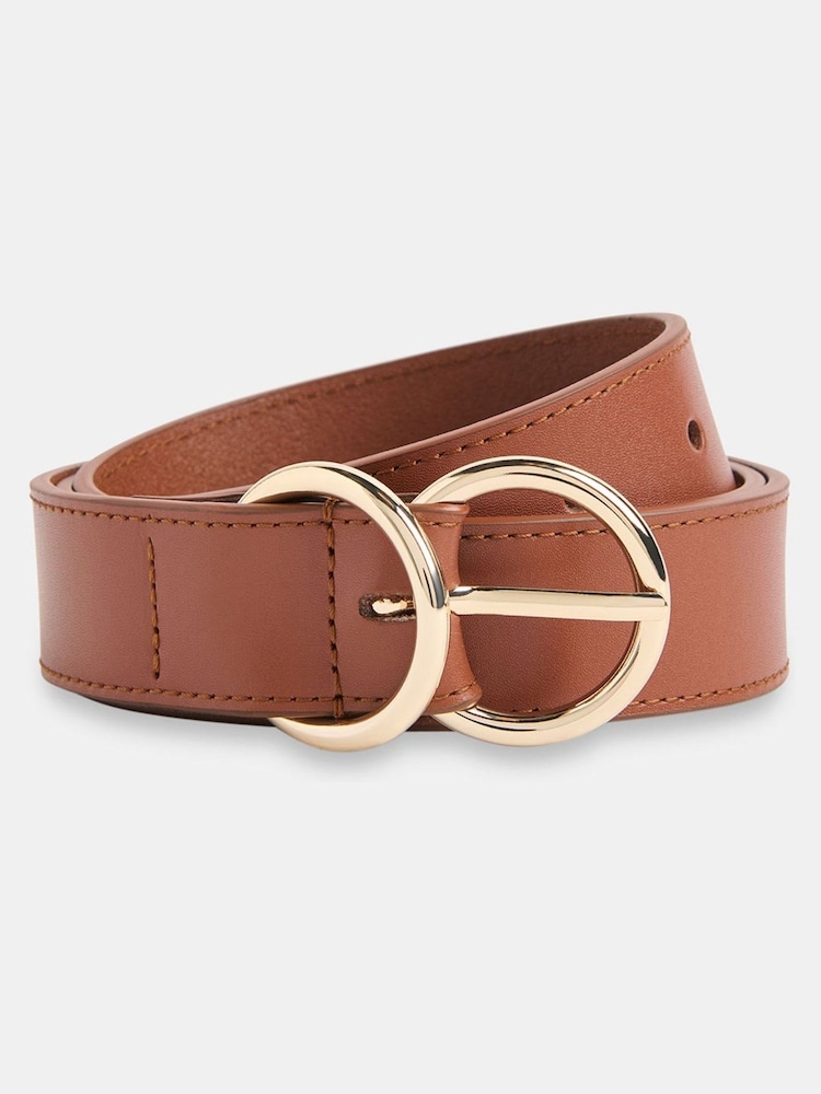 Whistles Brown Double Ring Buckle Belt - Image 1 of 3