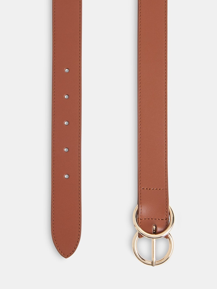 Whistles Brown Double Ring Buckle Belt - Image 2 of 3