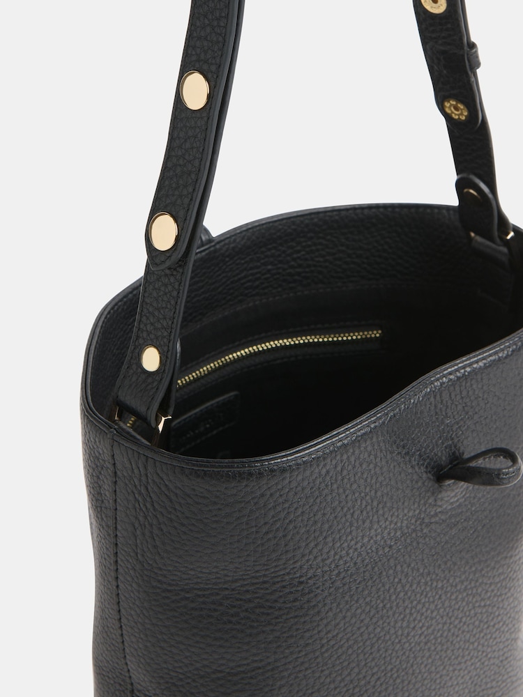 Whistles Black Cleo Toggle Bucket Bag - Image 3 of 5