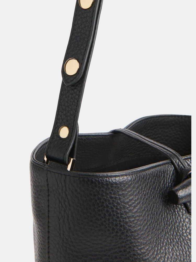 Whistles Black Cleo Toggle Bucket Bag - Image 4 of 5