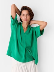 Whistles Green Sasha Relaxed Shirt - Image 1 of 5