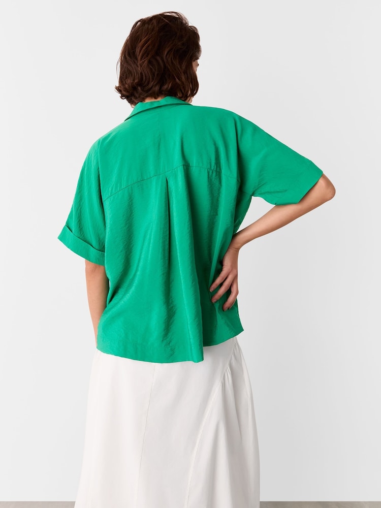 Whistles Green Sasha Relaxed Shirt - Image 2 of 5