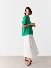 Whistles Green Sasha Relaxed Shirt - Image 3 of 5