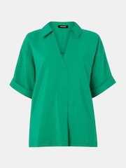Whistles Green Sasha Relaxed Shirt - Image 5 of 5