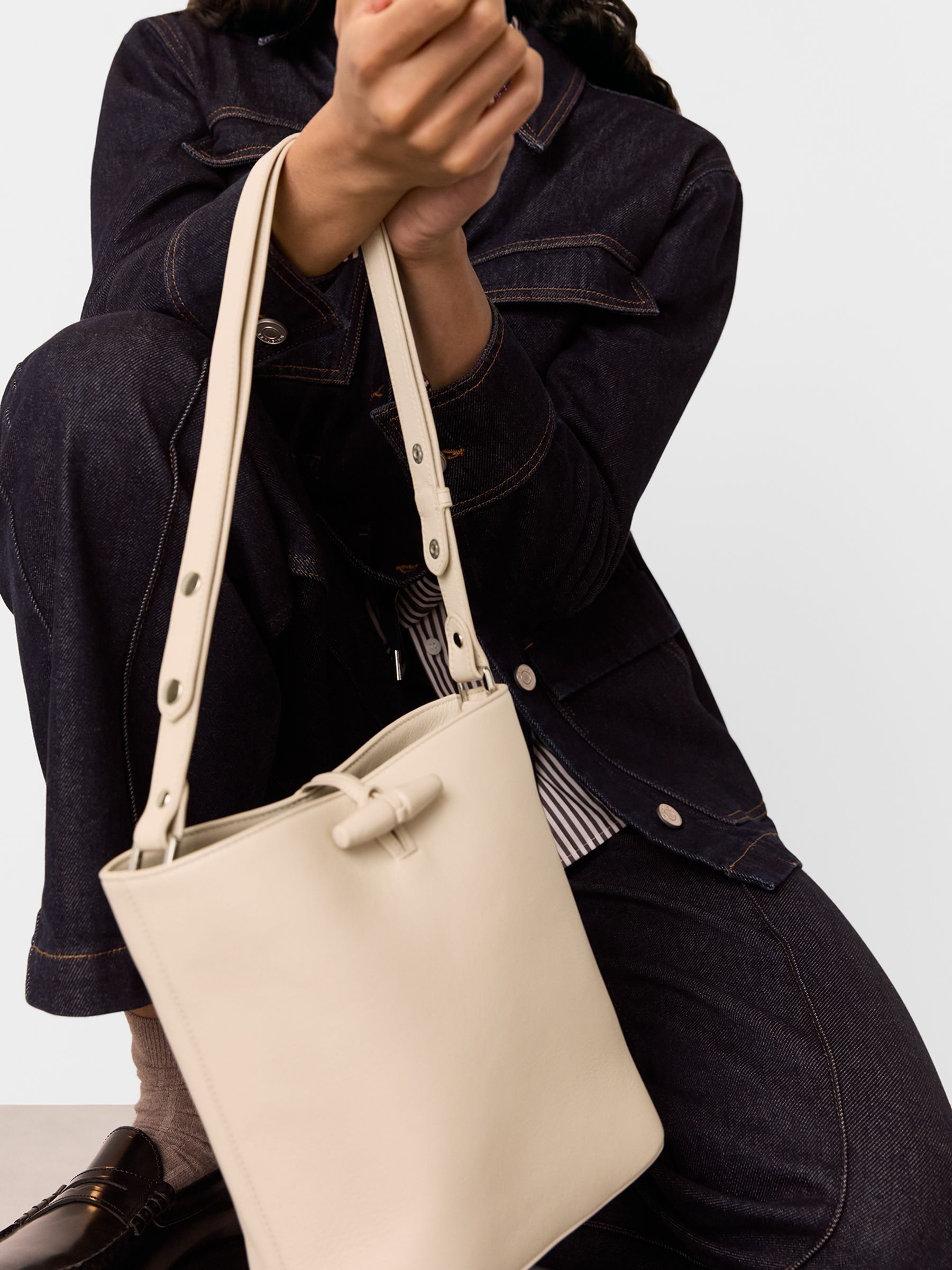 Buy Whistles Cream Cleo Toggle Bucket Bag from Next USA