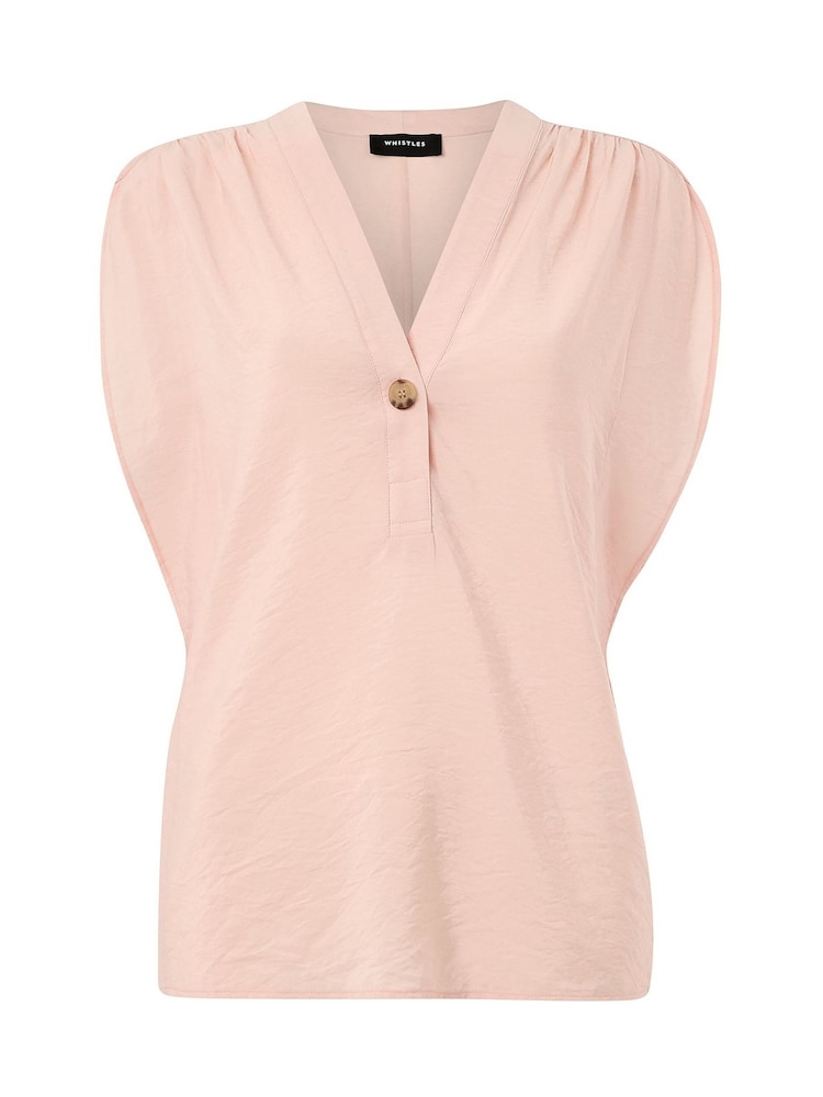 Whistles Pink Gwen Sleeveless Blouse - Image 5 of 5