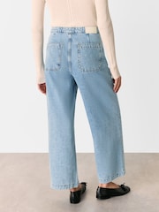 Whistles Authentic Ankle Wide Leg 100% Cotton Jeans - Imagen 2 de 5