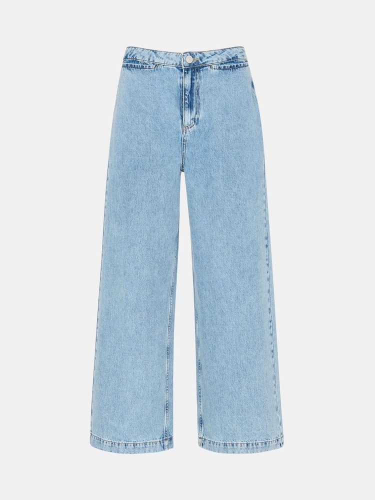 Whistles Authentic Ankle Wide Leg 100% Cotton Jeans - Imagen 5 de 5