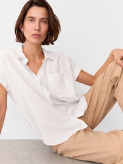 Whistles White Nicola Button Through Shirt - Image 4 of 5