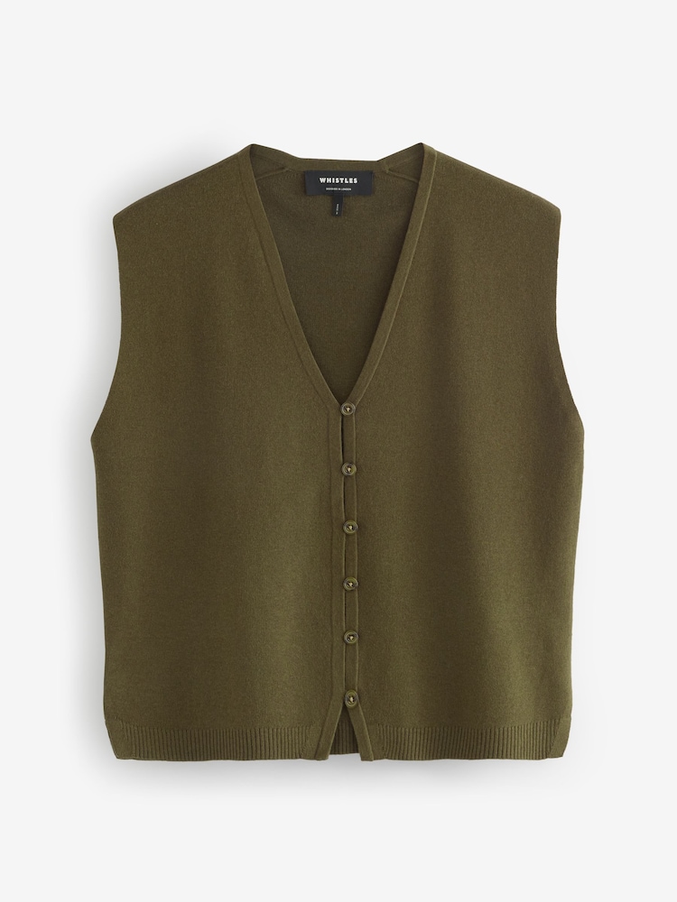 Whistles Green Bailey Button Through Tank - Image 1 of 1