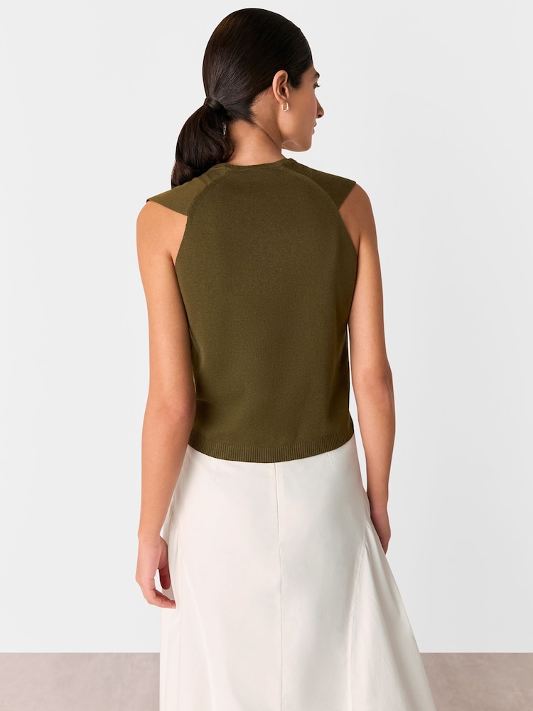 Camiseta sin mangas abotonada Bailey de Whistles - Imagen 2 de 5