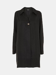 Whistles Black Collared Button Short Dress - Image 5 of 5