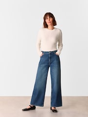 Whistles Blue Straight Ankle Length 100% Cotton Jeans - Image 3 of 5