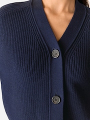 Whistles Blue Nala 100% Cotton Cardigan - Image 4 of 5