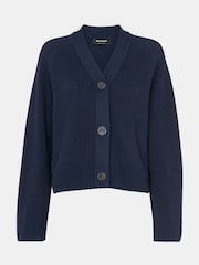 Whistles Blue Nala 100% Cotton Cardigan - Image 5 of 5