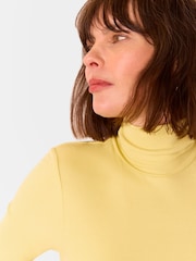 Whistles Yellow Essential Ribbed Polo T-Shirt - Image 4 of 5