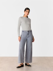 Whistles Stripe Detail Alto Neck Top - Imagen 1 de 5