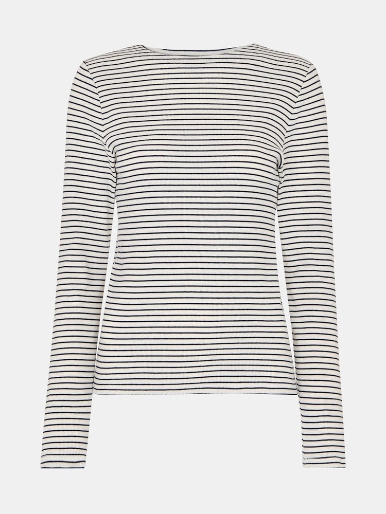 Whistles Stripe Detail Alto Neck Top - Imagen 5 de 5