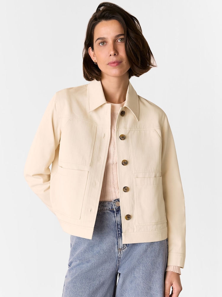 Whistles Nude Mia Pocket Detail Jacket - Image 1 of 5