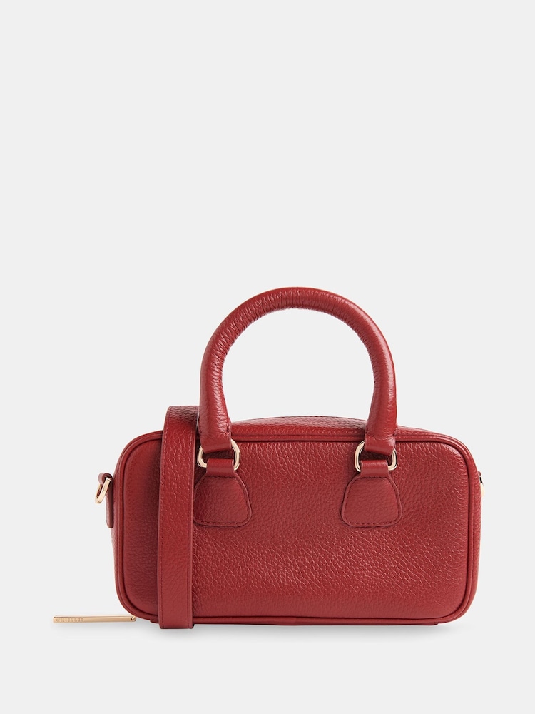 Whistles Red Lois Bowling Cross-Body Bag - Image 2 of 5