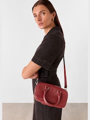 Whistles Red Lois Bowling Cross-Body Bag - Image 5 of 5