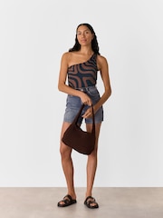 Whistles Brown Swirl Print Swimsuit - Image 4 of 5