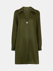 Whistles Green Collared Button Short Dress - Image 5 of 5