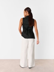 Whistles White Petite Leona Blend Trousers - Image 2 of 5