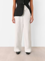 Whistles White Petite Leona Blend Trousers - Image 3 of 5