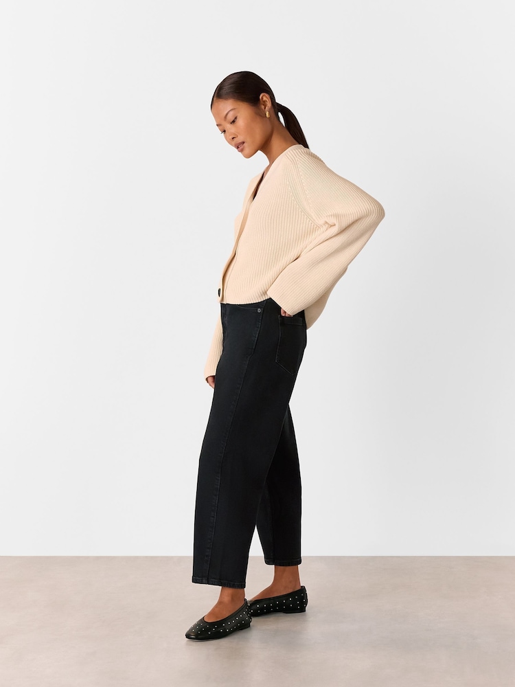 Whistles Petite Stretch Barrel Leg Jeans - Image 3 of 5