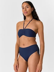 Whistles Blue Mixed Rib Bikini Bottoms - Image 1 of 1
