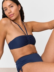 Whistles Blue Mixed Rib Bikini Bottoms - Image 2 of 5