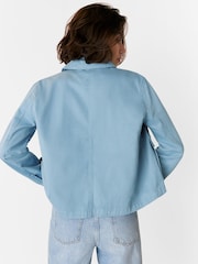 Whistles Blue Marie Casual 100% Cotton Jacket - Image 2 of 5