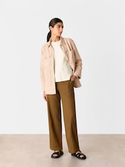 Whistles White Textured Relaxed Jersey Top - Image 3 of 5