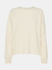 Whistles White Textured Relaxed Jersey Top - Image 5 of 5