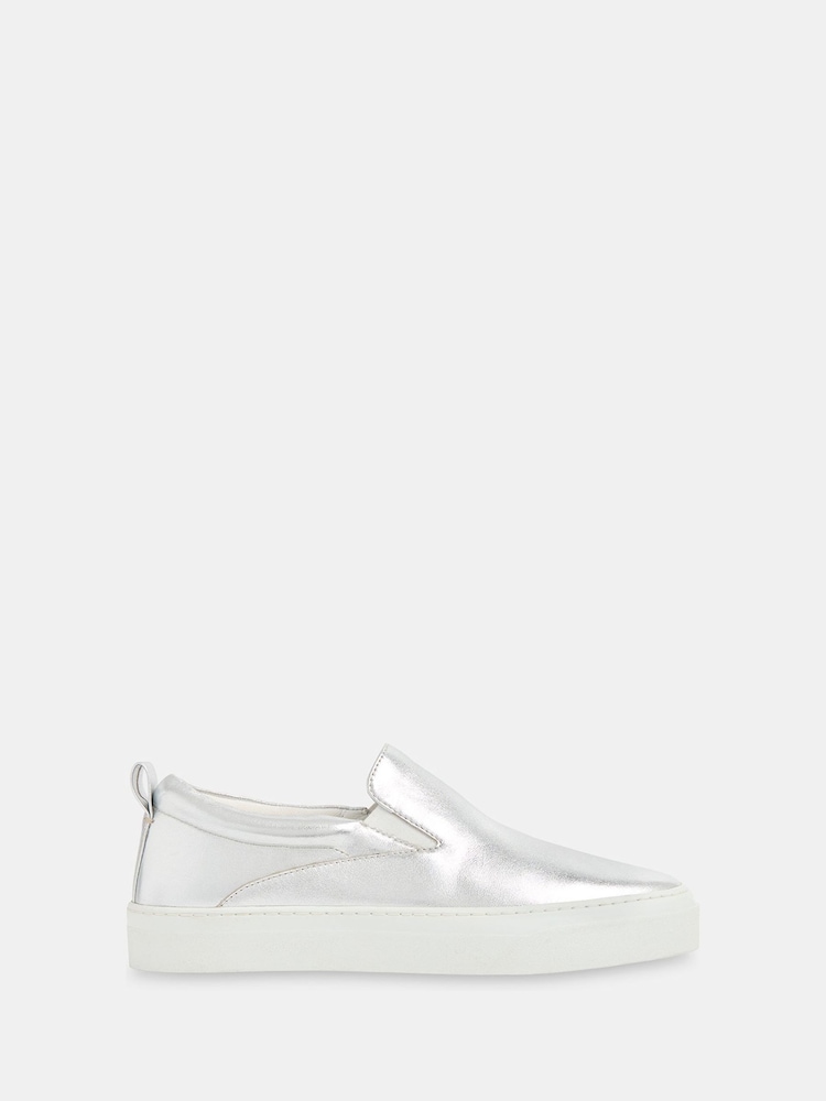 Whistles Silver Kinsley Slip On Trainers - Image 1 of 4