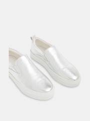 Whistles Silver Kinsley Slip On Trainers - Image 3 of 4