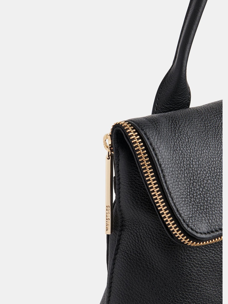 Whistles Black Verity Backpack - Image 4 of 4