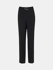 Whistles Black Corinna Belted Crepe Trousers - Image 5 of 5