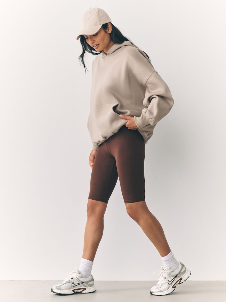 Chocolate Brown Jersey Cycle Shorts - Image 1 of 4