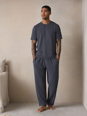 Blue TENCEL™ Modal Blend Short Sleeve Pyjamas Set - Image 1 of 11