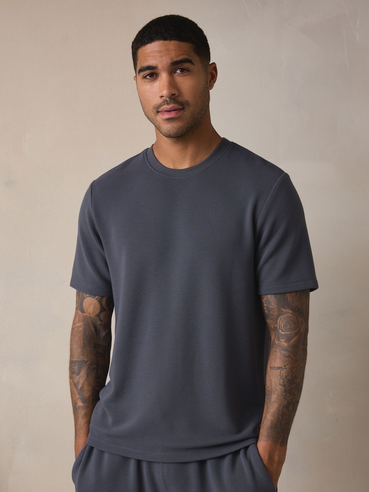 Blue TENCEL™ Modal Blend Short Sleeve Pyjamas Set - Image 2 of 11