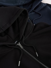 Black/Grey Zip Through Hoodies 2 Pack - Image 5 of 11