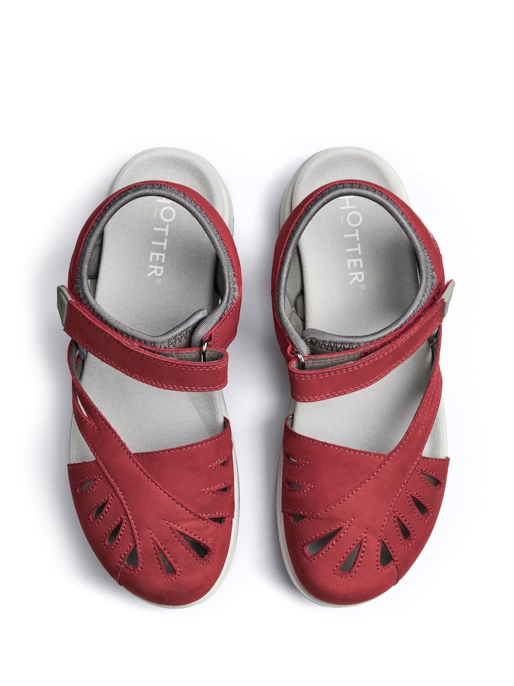 Hotter Red Extra Wide Fit Quest Touch Fastening Sandals - Image 4 of 4