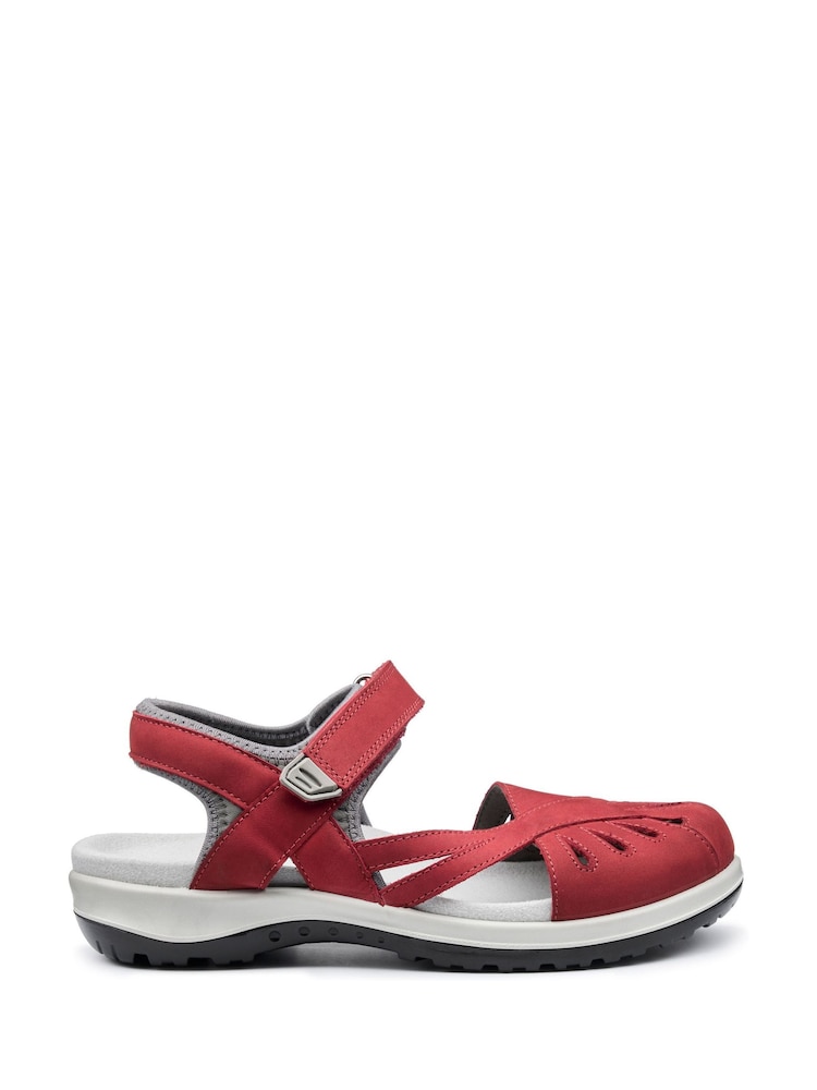 Hotter Red Wide Fit Quest Touch-Fastening Sandals - Image 1 of 4