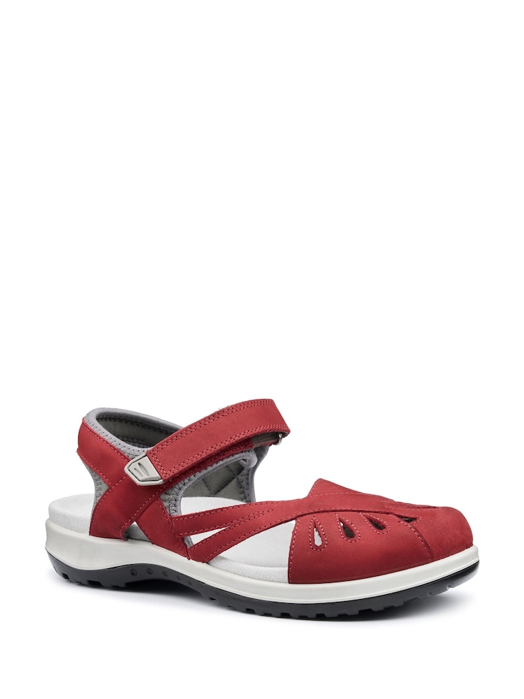 Hotter Red Wide Fit Quest Touch-Fastening Sandals - Image 2 of 4