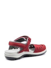 Hotter Red Wide Fit Quest Touch-Fastening Sandals - Image 3 of 4