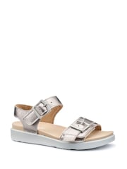 Hotter Grey Wide Fit Palma Touch-Fastening Sandals - Image 2 of 4