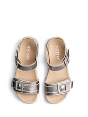 Hotter Grey Wide Fit Palma Touch-Fastening Sandals - Image 4 of 4